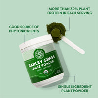 Organic Barley Grass Juice Powder Vimergy Supplements Vitamins 