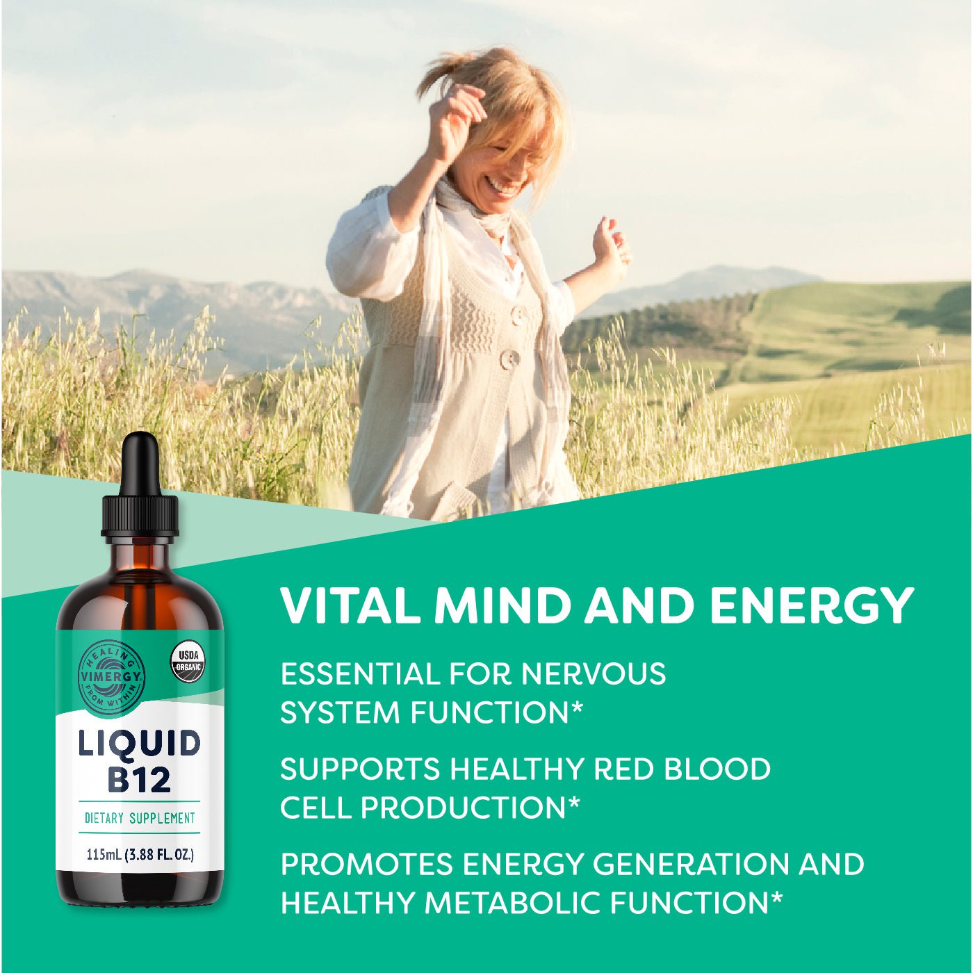 Organic Liquid B12 Vimergy Supplements Vitamins |pdp_img_gallery_115ml