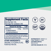 Organic Liquid B12 Vimergy Supplements Vitamins
