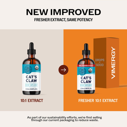 Organic Liquid Cat's Claw Vimergy Supplements Vitamins