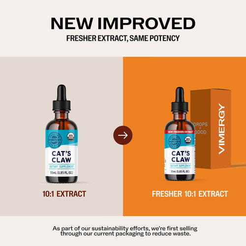 Organic Liquid Cat's Claw Vimergy Supplements Vitamins