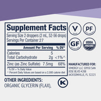 Organic Liquid Zinc Vimergy Supplements Vitamins