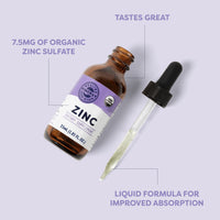 Organic Liquid Zinc Vimergy Supplements Vitamins