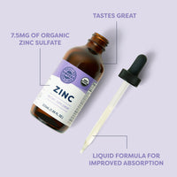 Organic Liquid Zinc Vimergy Supplements Vitamins