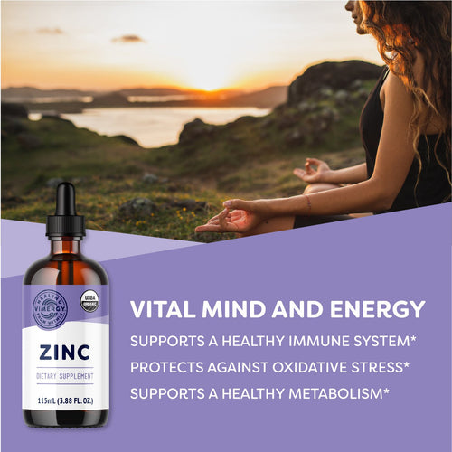 Organic Liquid Zinc Vimergy Supplements Vitamins