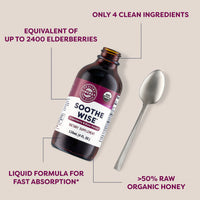 Soothe Wise* Elderberry & Raw Honey Syrup Vimergy Supplements Vitamins
