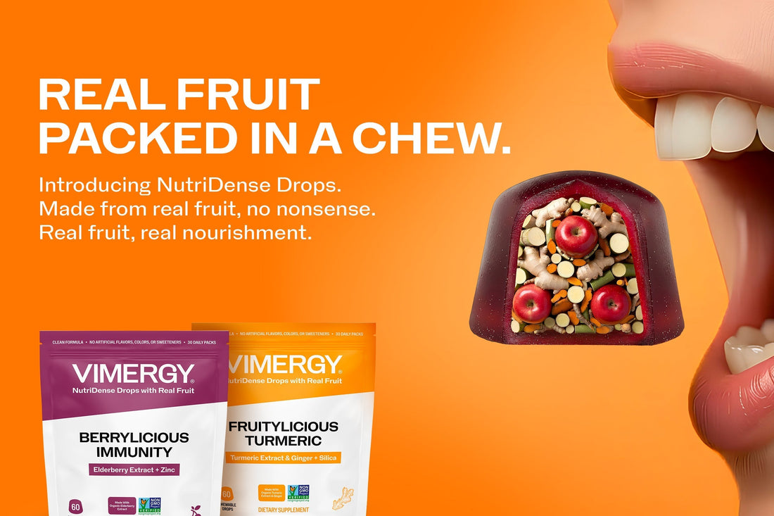 Welcome NutriDense Drops: Chewable, Real Fruit Nourishment