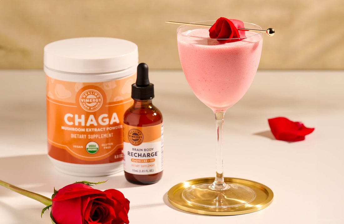 A Heartfelt Valentine’s Toast  : Chaga + Brain Body Recharge* Mocktail
