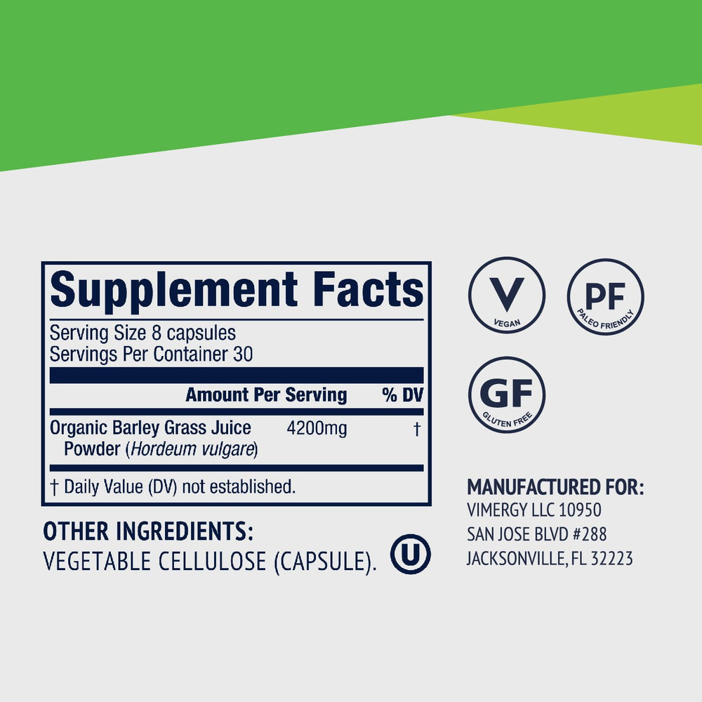 Barley Grass Juice Capsules Barley Grass Juice Powder Vimergy