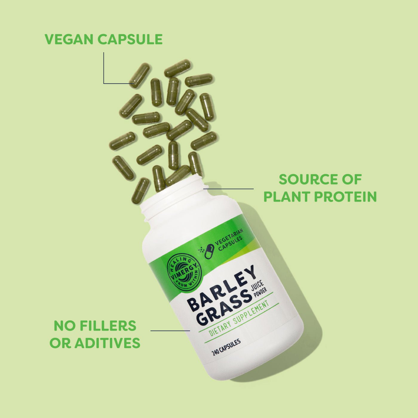 Barley Grass Juice Caps Vimergy Supplements Vitamins