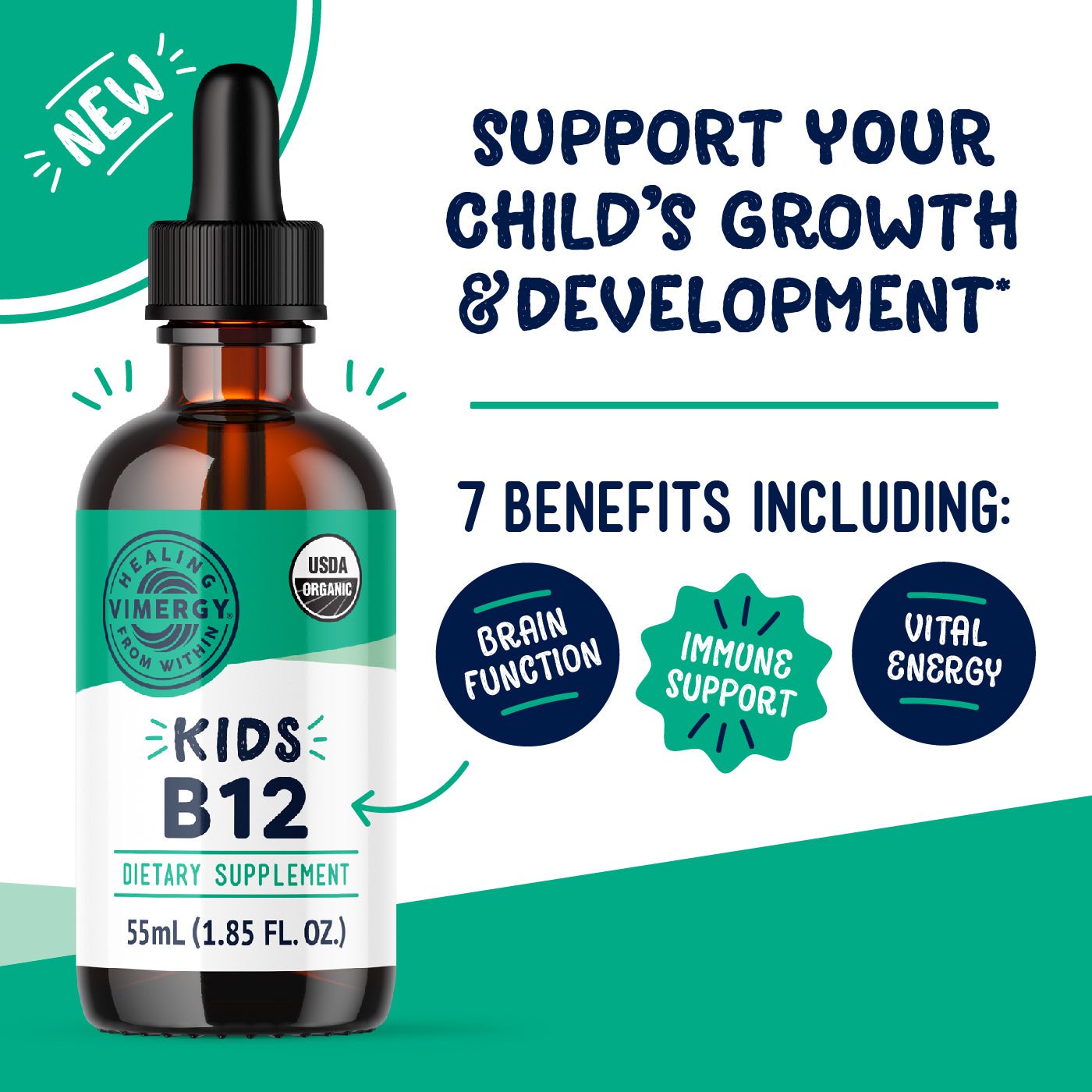 Kids Organic B-12 Vimergy Supplements Vitamins