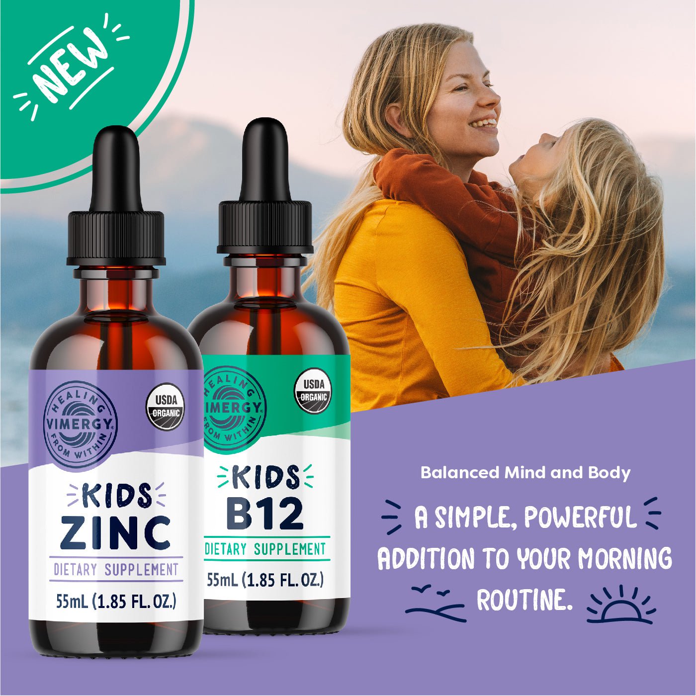 Kids Organic Liquid Zinc Vimergy Supplements Vitamins