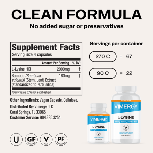 L-Lysine with Silica Home & Travel Kit