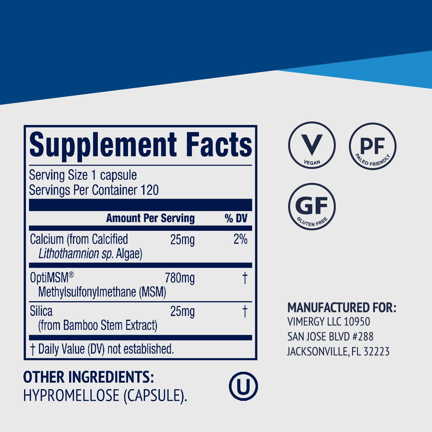 MSM Vimergy Supplements Vitamins