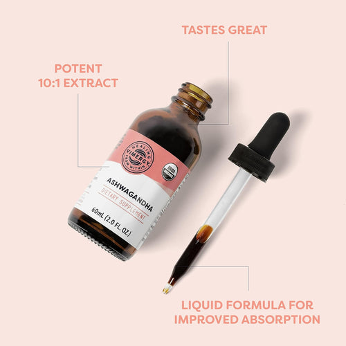 Organic Liquid Ashwagandha Vimergy Supplements Vitamins