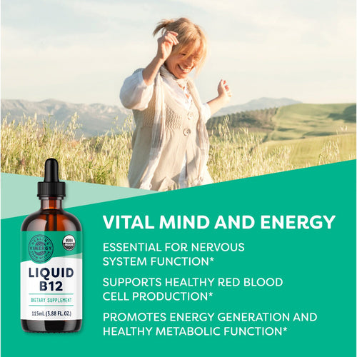 Organic Liquid B12 Vimergy Supplements Vitamins 