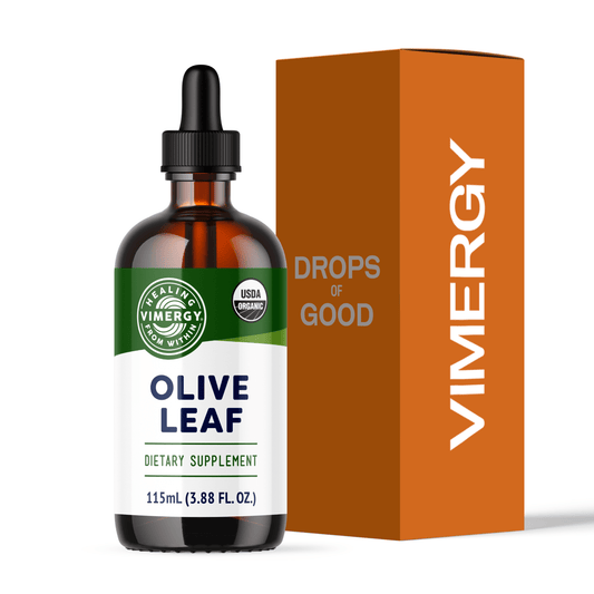Organic Liquid Olive Leaf VIMERGY Supplements Vitamins|type_hero