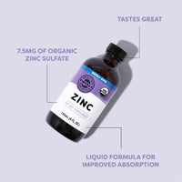 Organic Liquid Zinc Vimergy Supplements Vitamins 