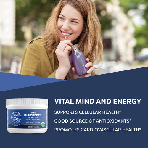 Organic Wild Blueberry Powder Brain Body Protect VIMERGY Supplements Vitamins|type_benefits