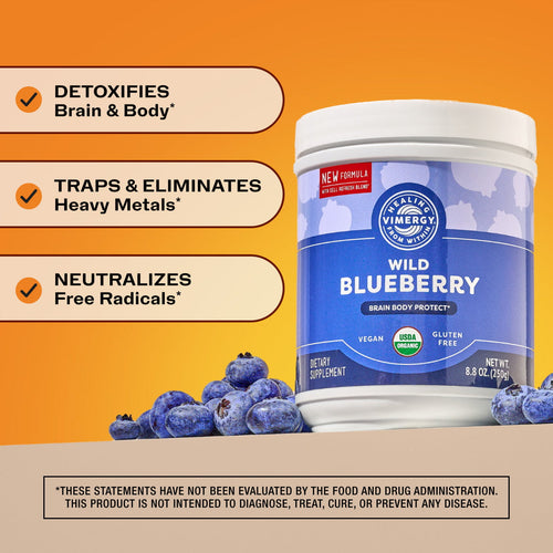 Organic Wild Blueberry Powder Brain Body Protect VIMERGY Supplements Vitamins
