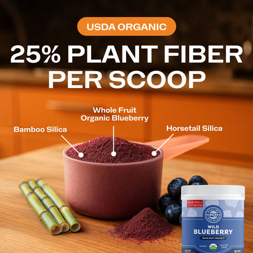 Organic Wild Blueberry Powder Brain Body Protect VIMERGY Supplements Vitamins