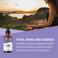 Organic Zinc Liquid 60ml Vimergy Supplements Vitamins