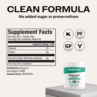 USA Grown Spirulina VIMERGY Supplements Vitamins 