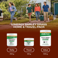 USDA Organic Barley Grass Juice Powder Home & Travel Kit