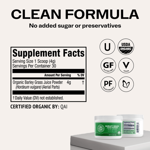 Organic Barley Grass Juice VIMERGY Supplements Vitamins 