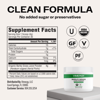 Organic Barley Grass Juice VIMERGY Supplements Vitamins 