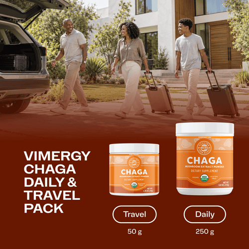 USDA Organic Chaga Powder Home & Travel Kit