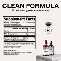 Organic Liquid Ashwagandha VIMERGY Supplements Vitamins