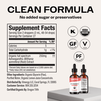 Organic Liquid Ashwagandha VIMERGY Supplements Vitamins