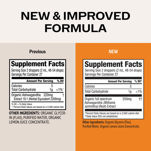 Organic Liquid Ashwagandha VIMERGY Supplements Vitamins