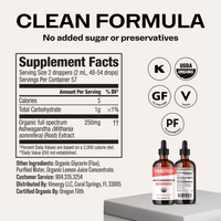 Organic Liquid Ashwagandha VIMERGY Supplements Vitamins