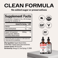 Organic Liquid Ashwagandha VIMERGY Supplements Vitamins