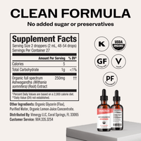 Organic Liquid Ashwagandha VIMERGY Supplements Vitamins
