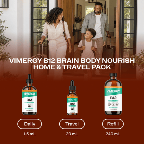 USDA Organic Liquid B12 Home & Travel Kit