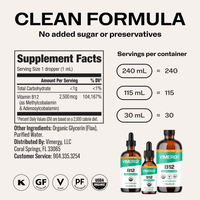 USDA Organic Liquid B12 Home & Travel Kit