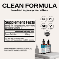 Organic Liquid Cat's Claw VIMERGY Supplements Vitamins