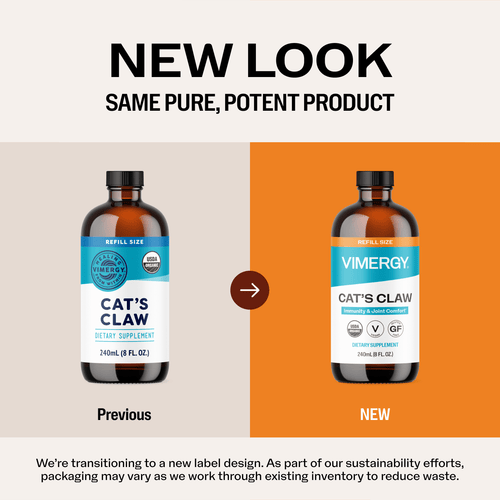 Organic Liquid Cat's Claw VIMERGY Supplements Vitamins