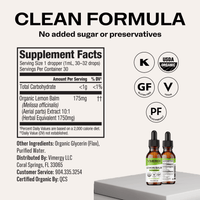 Organic Liquid Lemon Balm VIMERGY Supplements Vitamins