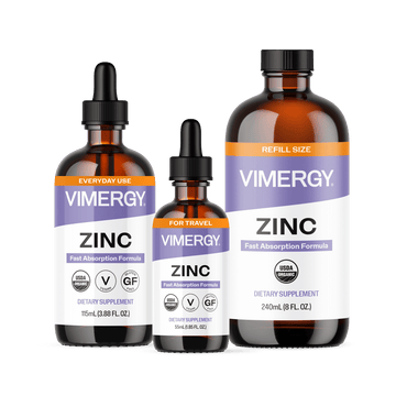 USDA Organic Liquid Zinc Home & Travel Kit