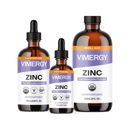 USDA Organic Liquid Zinc Home & Travel Kit
