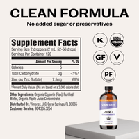 Organic Liquid Zinc VIMERGY Supplements Vitamins 