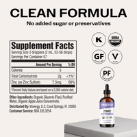 Organic Liquid Zinc VIMERGY Supplements Vitamins 