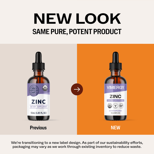 Organic Liquid Zinc VIMERGY Supplements Vitamins 