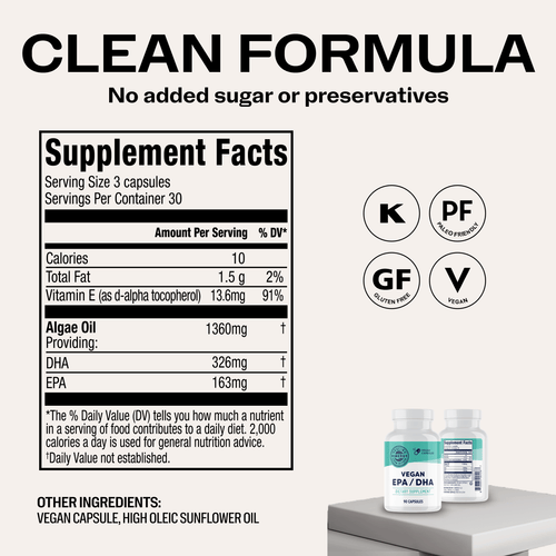 Vegan EPA/DHA VIMERGY Supplements Vitamins|type_supplement_facts